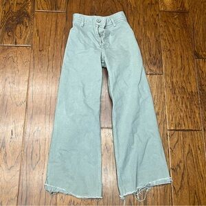 Zara Light Gray green Denim Jeans